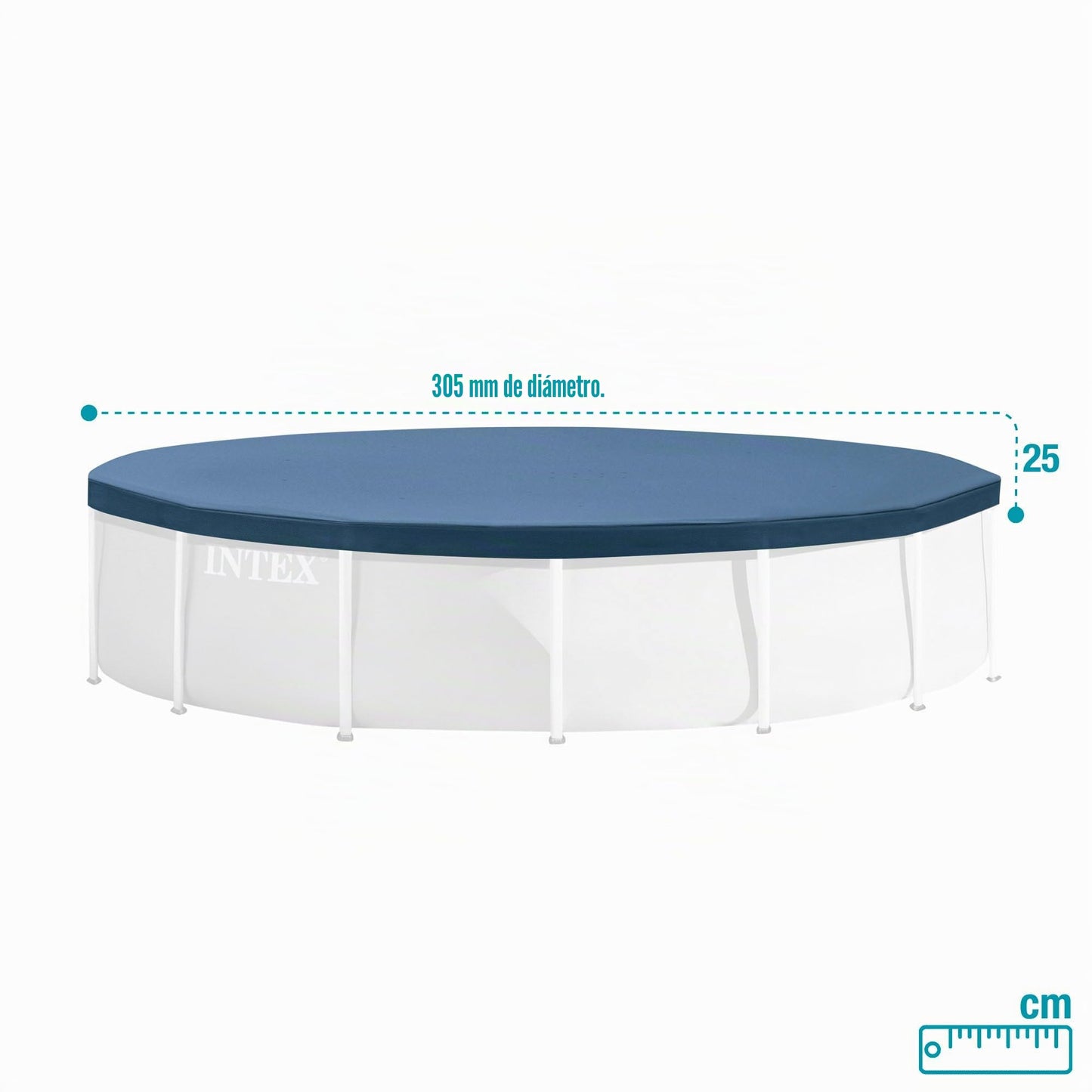 Intex 50966 - Cobertor para Piscinas Desmontables Metal y Prism Frame 305 cm