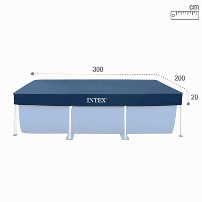 Intex 28038 - Cobertor Piscina Rectangular Prisma/Small Frame 300 x 200 cm, Color Azul