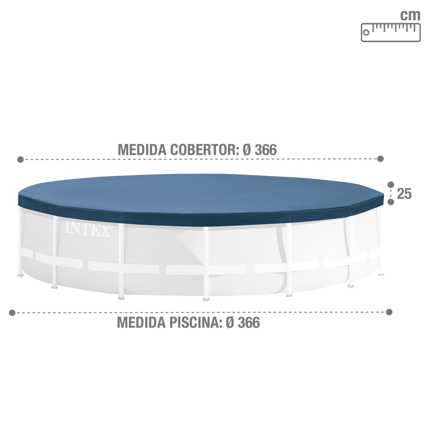 Intex 28031-COBERTOR Piscina Metal Frame 366CM