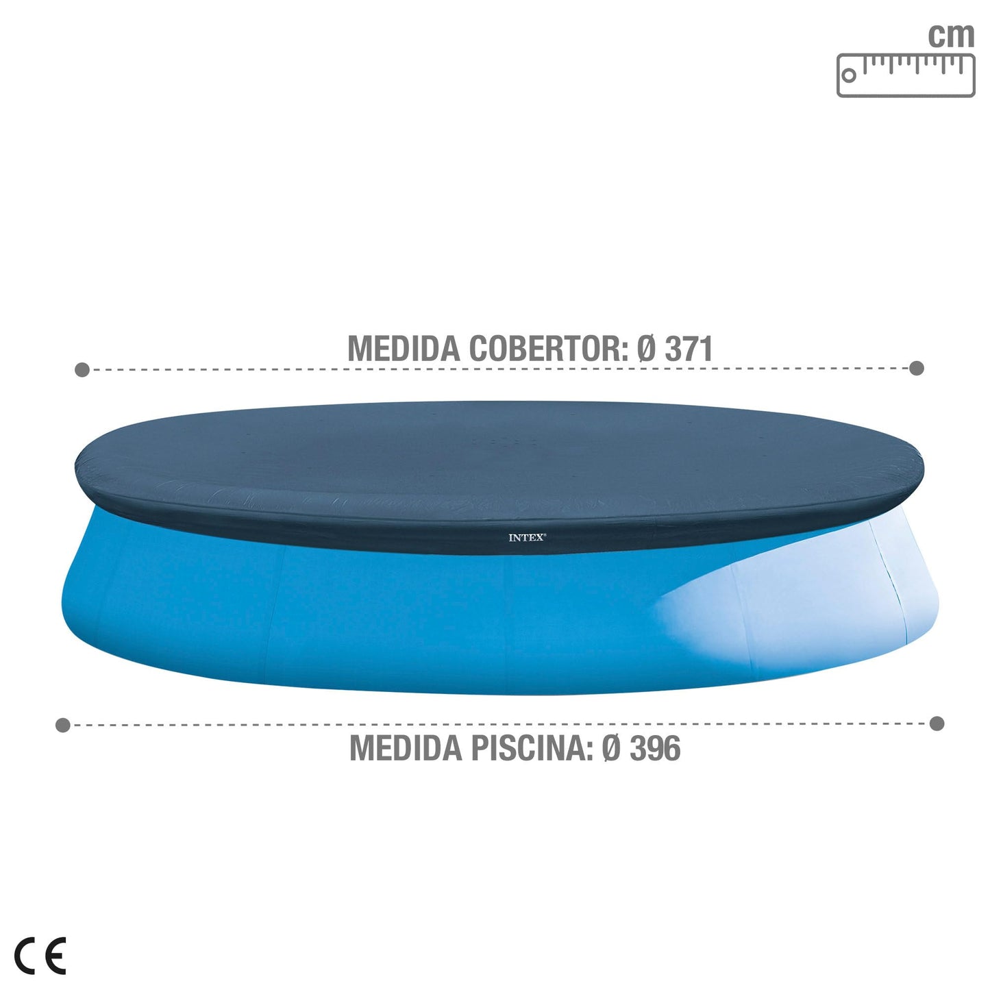 Intex 28026-EASY Set Pool Cover D396 CM
