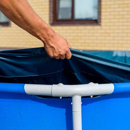 Intex 55252 - Cobertor Solar para Piscina Desmontable Rectangular 260x160cm, con cordón de Agarre, protección para Piscinas, Mantenimiento y Limpieza