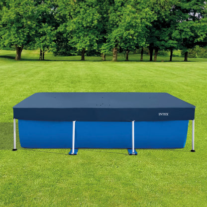 Intex 55252 - Cobertor Solar para Piscina Desmontable Rectangular 260x160cm, con cordón de Agarre, protección para Piscinas, Mantenimiento y Limpieza