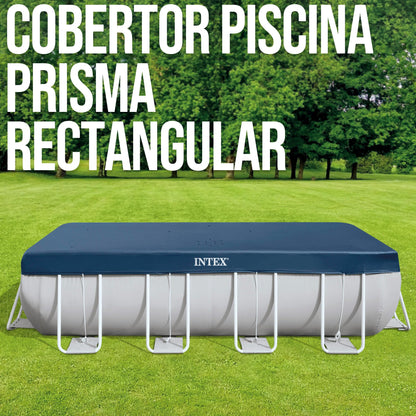 INTEX 28037 - Cobertor Piscina Rectangular Prism Frame 400x200 cm, Color Azul