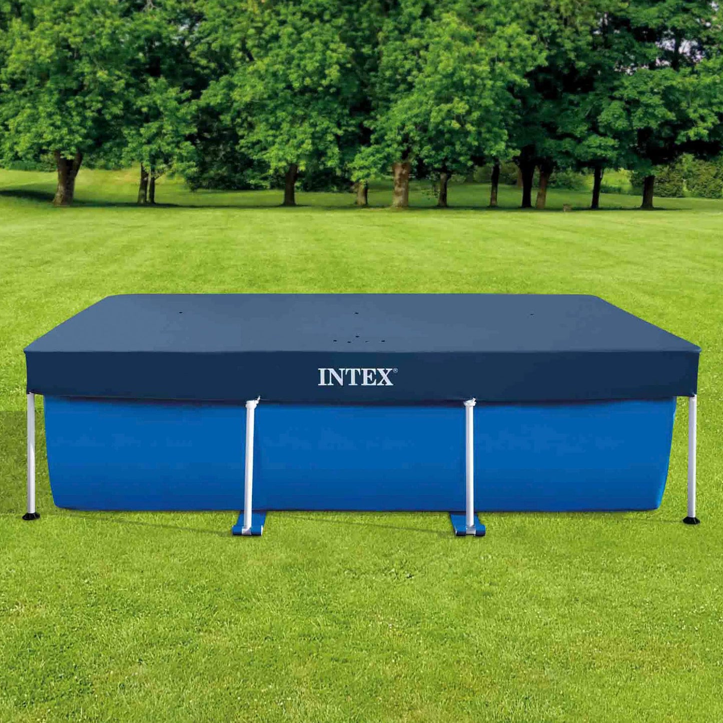 Intex 28038 - Cobertor Piscina Rectangular Prisma/Small Frame 300 x 200 cm, Color Azul