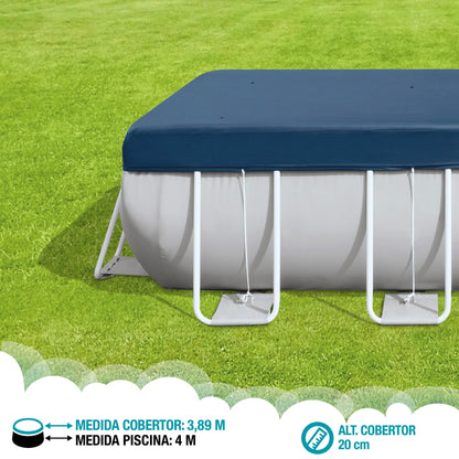 INTEX 28037 - Cobertor Piscina Rectangular Prism Frame 400x200 cm, Color Azul