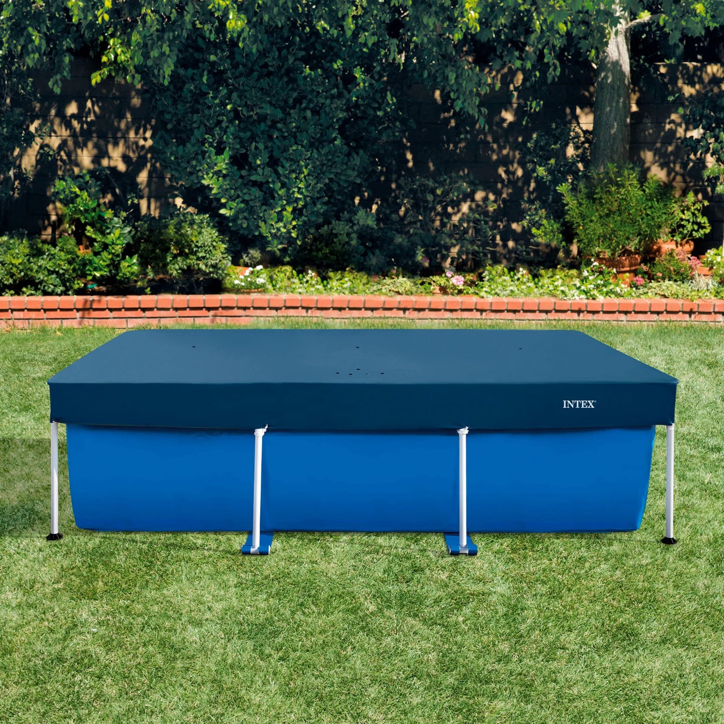 Intex 55252 - Cobertor Solar para Piscina Desmontable Rectangular 260x160cm, con cordón de Agarre, protección para Piscinas, Mantenimiento y Limpieza
